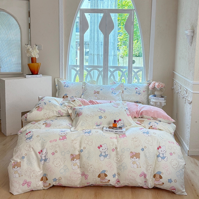 91家纺网 家纺一手货源 找家纺 （总1）安逸家纺 12868 新款全棉床单四件套学生宿舍纯棉床单款三件套