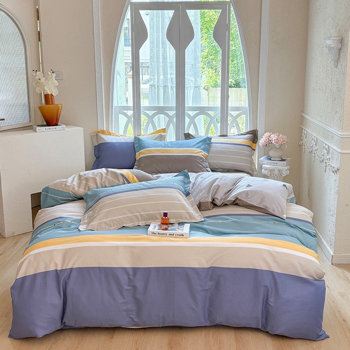 91家纺网 家纺一手货源 找家纺 （总1）安逸家纺 12868 新款全棉床单四件套学生宿舍纯棉床单款三件套