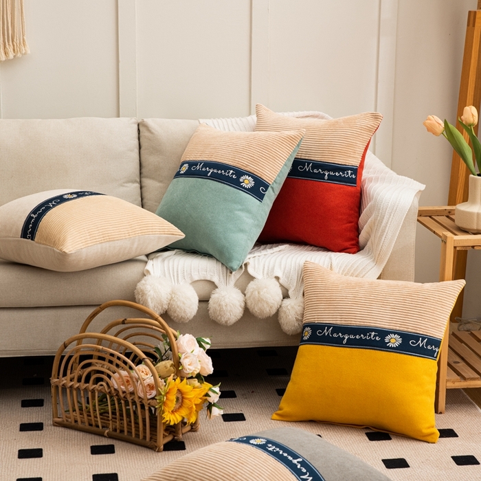 （总）新奇异 2025新款罗柑菊拼接抱枕（支持定制）