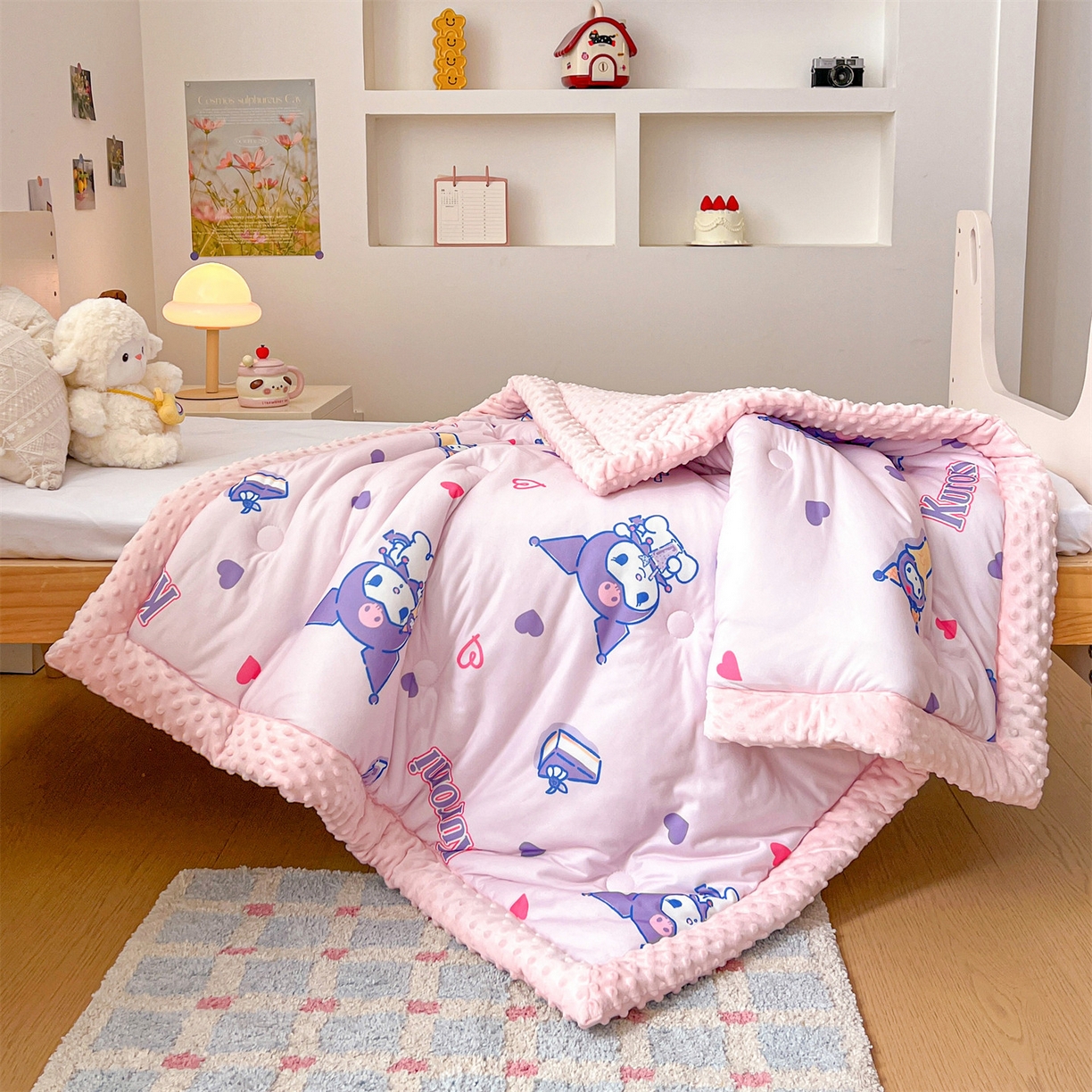 91家纺网 家纺一手货源 找家纺 （总）名兮家居 2025秋冬新款母婴级经典奥特曼三丽鸥豆豆被 被子被芯