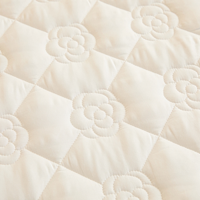 91家纺网 家纺一手货源 找家纺 小萌虎2025新款A类原棉大豆防水款夹棉床笠 方格花白