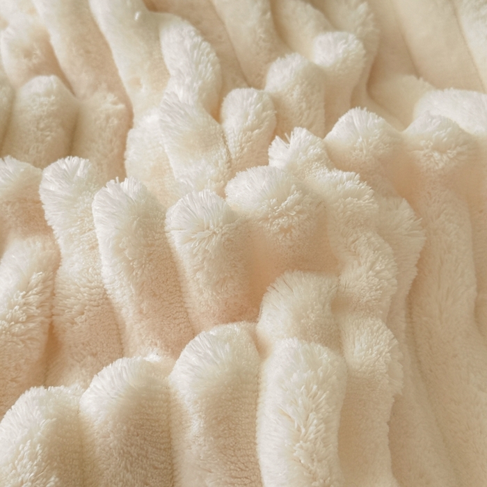 91家纺网 家纺一手货源 找家纺 （总）欧邦  2025新款双层条纹羊羔绒毛毯