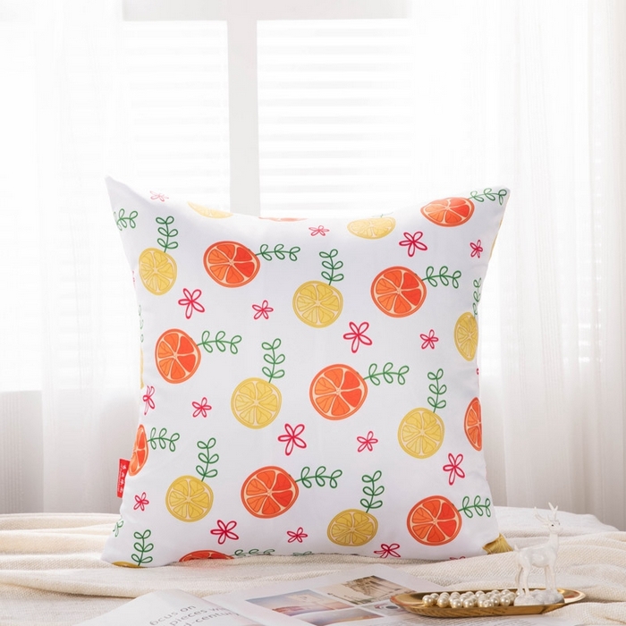 新奇异 2025新款柠檬仿真丝抱枕 （支持定制） 彩色柠檬