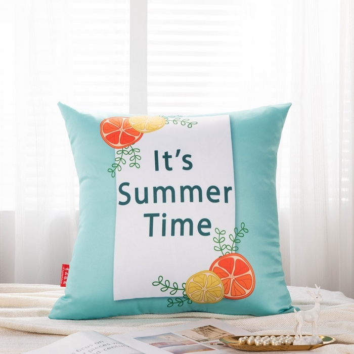 新奇异 2025新款柠檬仿真丝抱枕 （支持定制） 夏日时光