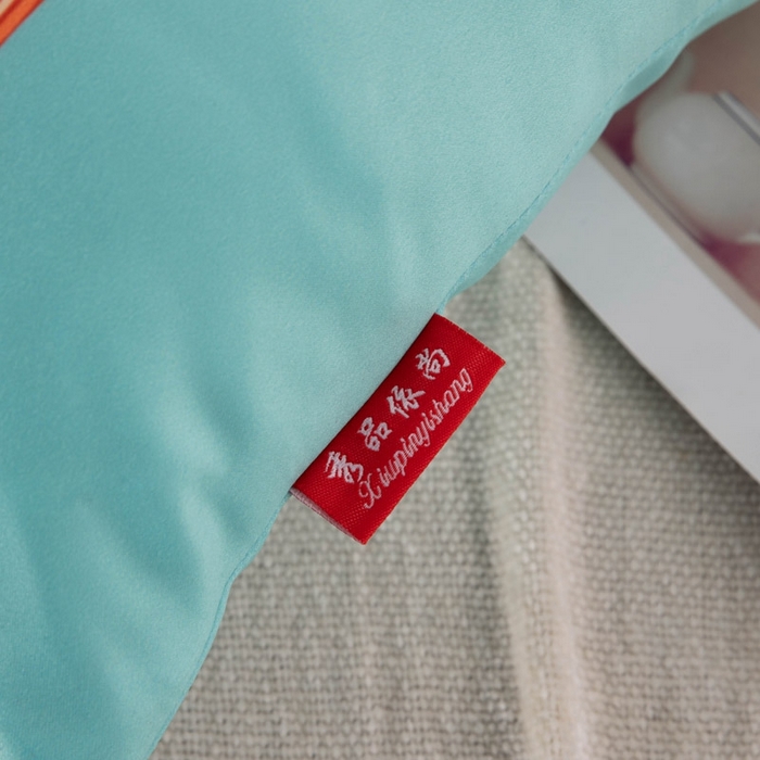 91家纺网 家纺一手货源 找家纺 新奇异 2025新款柠檬仿真丝抱枕 （支持定制） 夏日时光