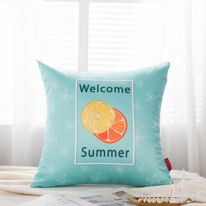 新奇异 2025新款柠檬仿真丝抱枕 （支持定制） 欢迎初夏