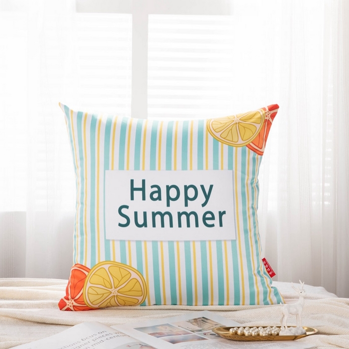 新奇异 2025新款柠檬仿真丝抱枕 （支持定制） 欢乐夏季