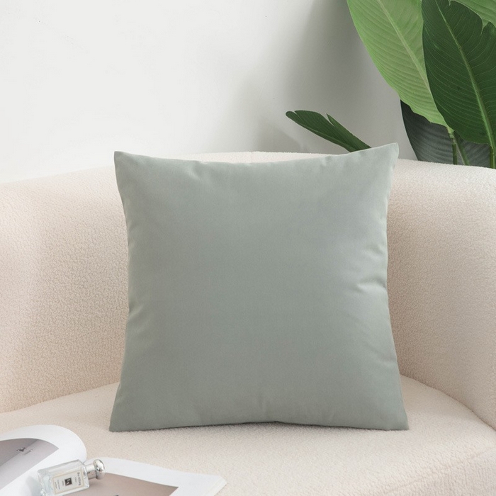 91家纺网 家纺一手货源 找家纺 新奇异 2025新款纯色绒麻抱枕靠垫 （支持定制） 纯色-浅绿色