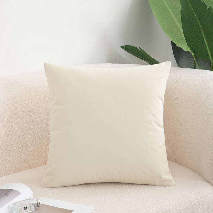 91家纺网 家纺一手货源 找家纺 新奇异 2025新款纯色绒麻抱枕靠垫 （支持定制） 纯色-米白色
