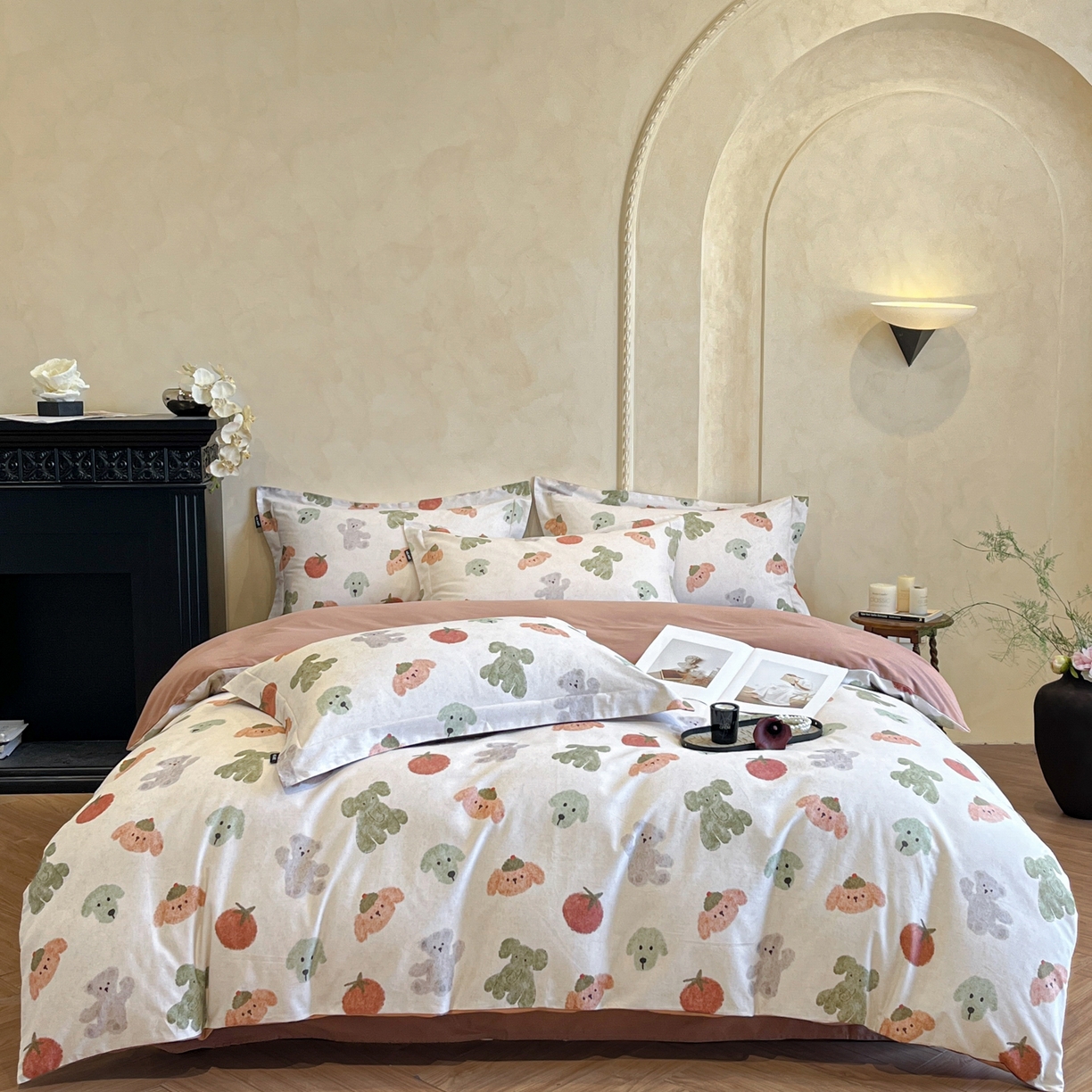 91家纺网 家纺一手货源 找家纺 禾时 2025新款全棉超柔数码印花磨毛四件套（32x21磨毛） 乐享（米）