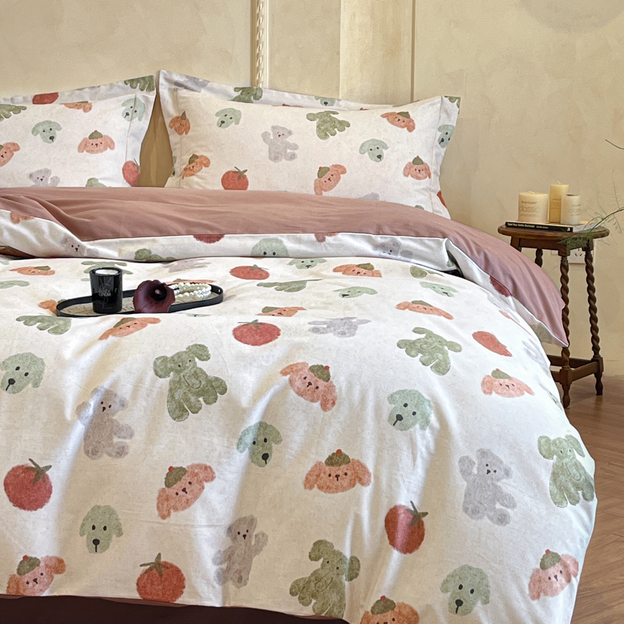 91家纺网 家纺一手货源 找家纺 禾时 2025新款全棉超柔数码印花磨毛四件套（32x21磨毛） 乐享（米）