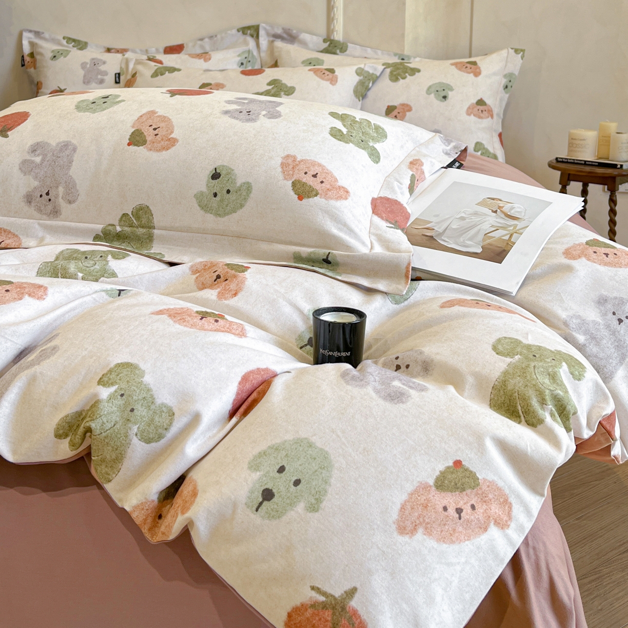 91家纺网 家纺一手货源 找家纺 禾时 2025新款全棉超柔数码印花磨毛四件套（32x21磨毛） 乐享（米）