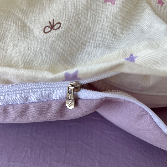 91家纺网 家纺一手货源 找家纺 原素 2025学生季少女心毛巾绣四件套 星星拉拉布