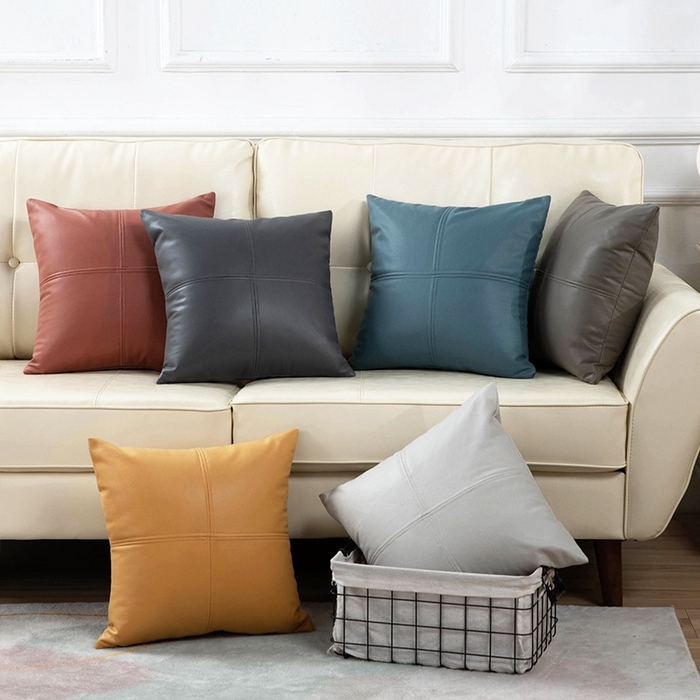 91家纺网 家纺一手货源 找家纺 （总）新奇异 2025新款十字拼接科技布抱枕（支持定制）