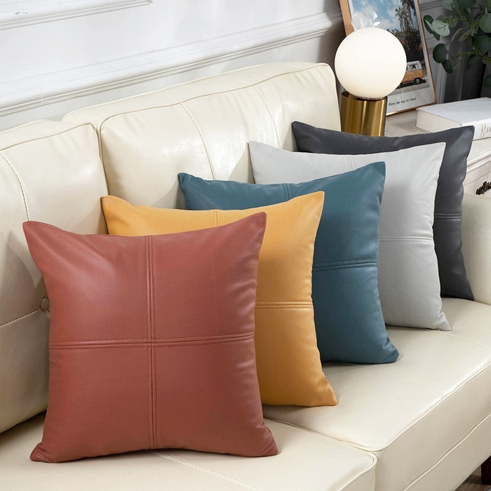 91家纺网 家纺一手货源 找家纺 （总）新奇异 2025新款十字拼接科技布抱枕（支持定制）