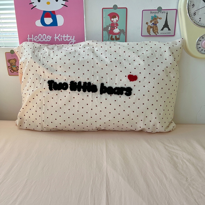 91家纺网 家纺一手货源 找家纺 原素 2025学生季少女心毛巾绣四件套 熊熊好闺蜜