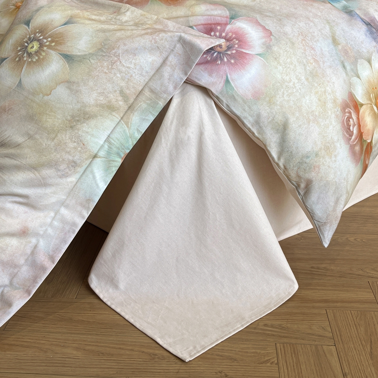 91家纺网 家纺一手货源 找家纺 禾时 2025新款全棉超柔数码印花磨毛四件套（32x21磨毛） 听妍（米）