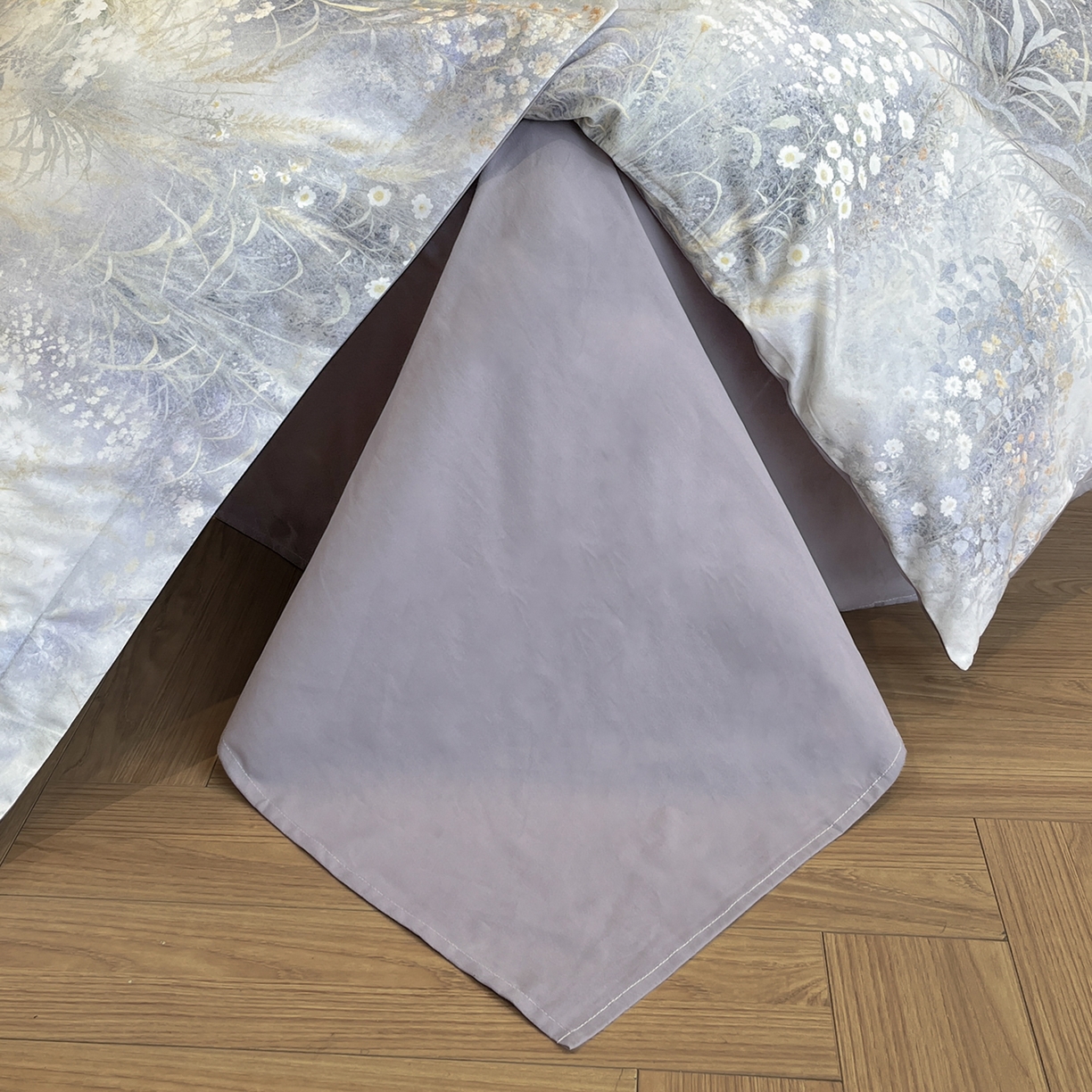 91家纺网 家纺一手货源 找家纺 禾时 2025新款全棉超柔数码印花磨毛四件套（32x21磨毛） 望野集（灰）