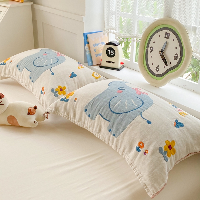 91家纺网 家纺一手货源 找家纺 美宜家2025新款全棉水洗纱布枕巾 迪吉象一只