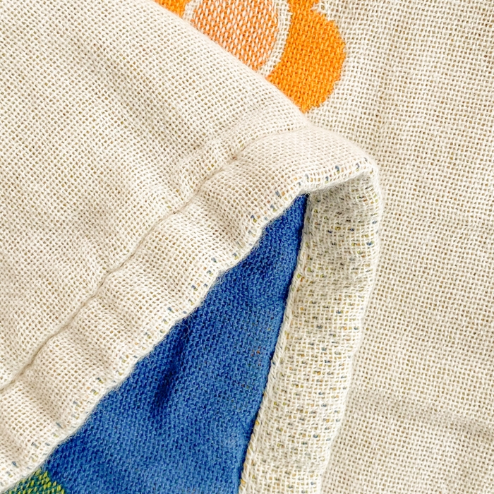 91家纺网 家纺一手货源 找家纺 美宜家2025新款全棉水洗纱布枕巾 快乐呀一只