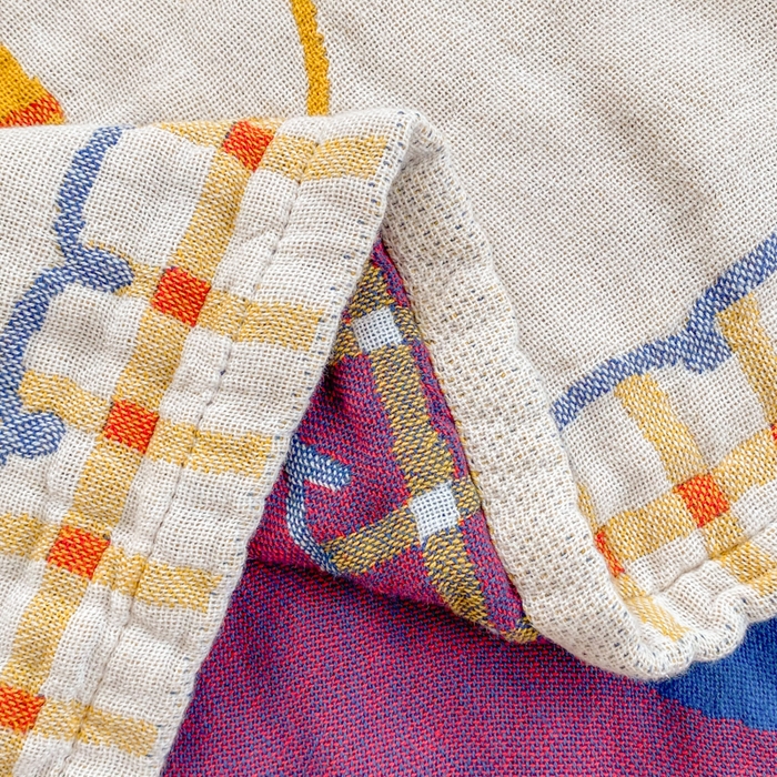 91家纺网 家纺一手货源 找家纺 美宜家2025新款全棉水洗纱布枕巾 梦幻蝶结一对