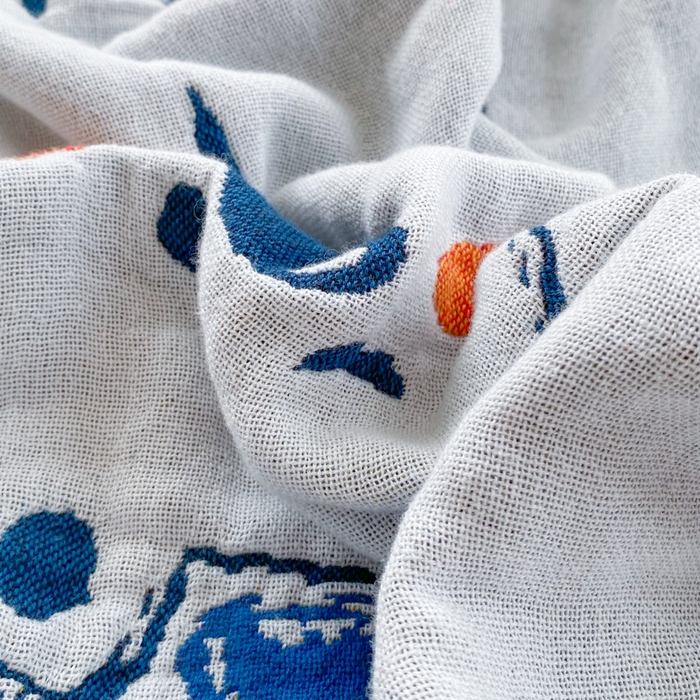 91家纺网 家纺一手货源 找家纺 美宜家2025新款全棉水洗纱布枕巾 胖嘟嘟一对