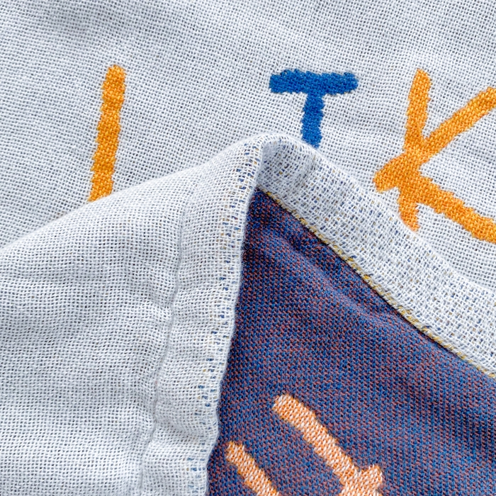 91家纺网 家纺一手货源 找家纺 美宜家2025新款全棉水洗纱布枕巾 狮狮如意一对