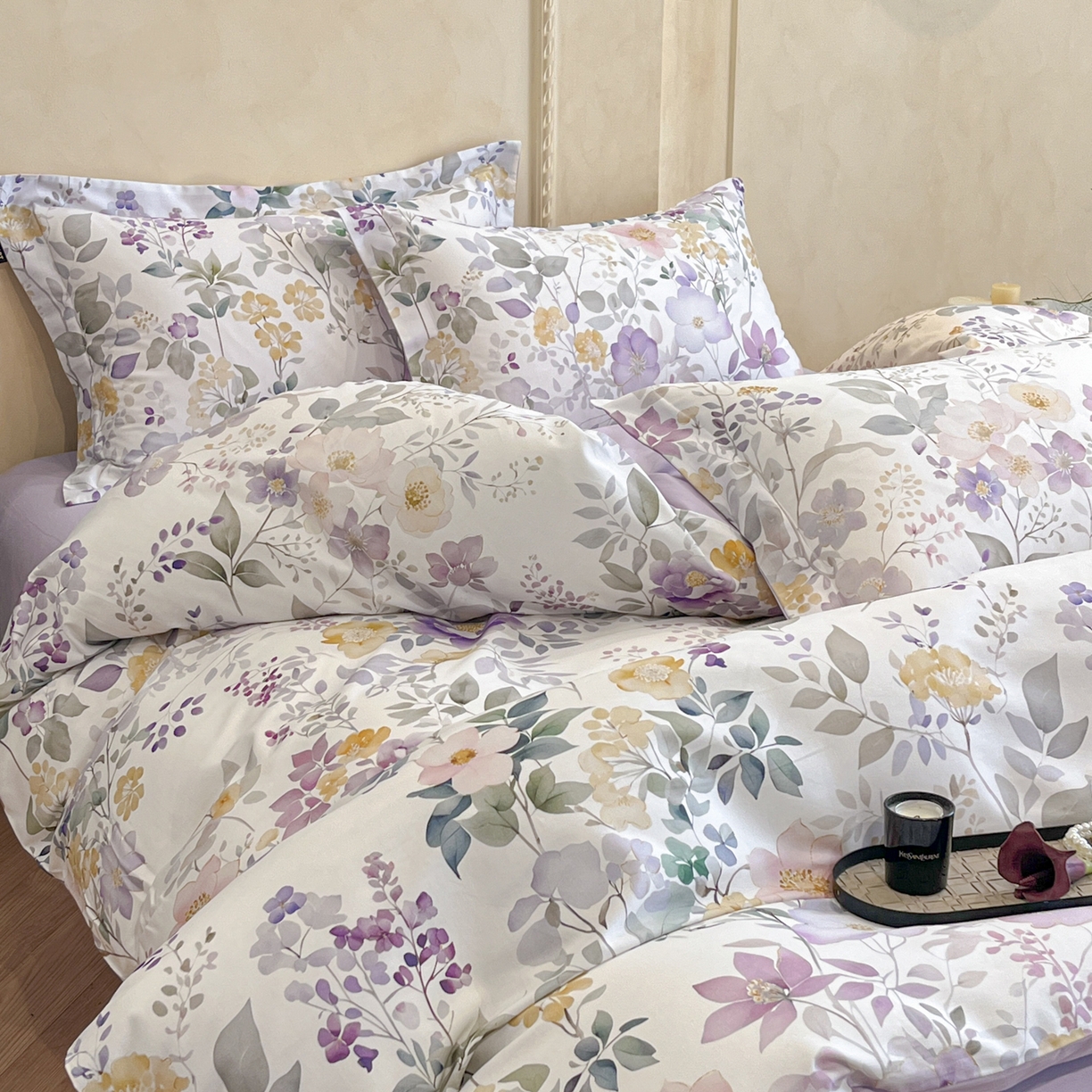 91家纺网 家纺一手货源 找家纺 禾时 2025新款全棉超柔数码印花磨毛四件套（32x21磨毛） 芸也（米）