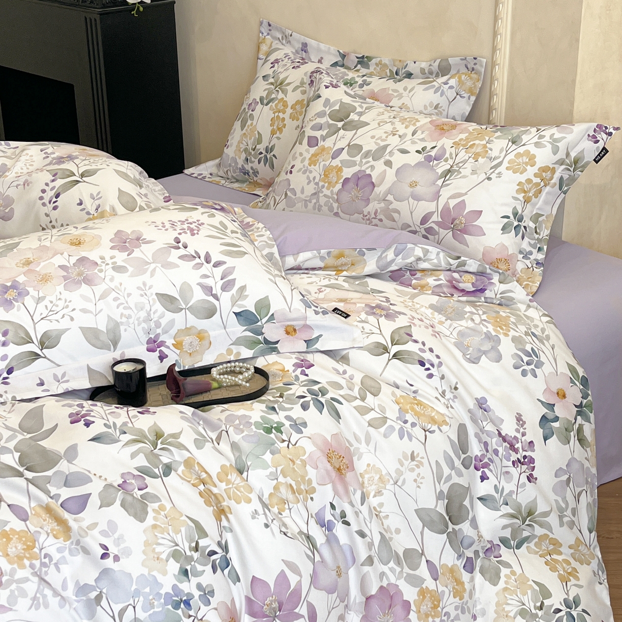 91家纺网 家纺一手货源 找家纺 禾时 2025新款全棉超柔数码印花磨毛四件套（32x21磨毛） 芸也（米）