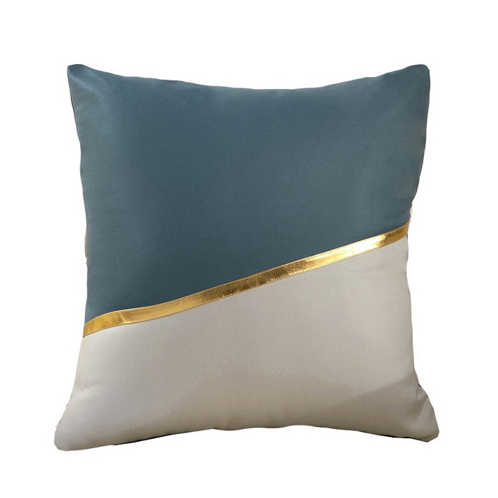 91家纺网 家纺一手货源 找家纺 （总）新奇异 2025新款镶边拼接科技布抱枕（支持定制）