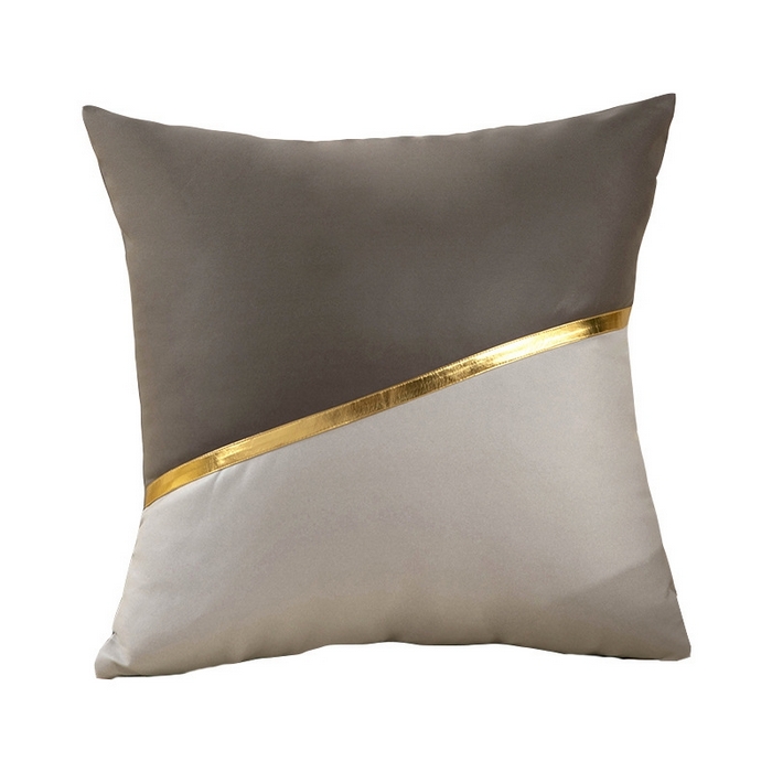 91家纺网 家纺一手货源 找家纺 （总）新奇异 2025新款镶边拼接科技布抱枕（支持定制）