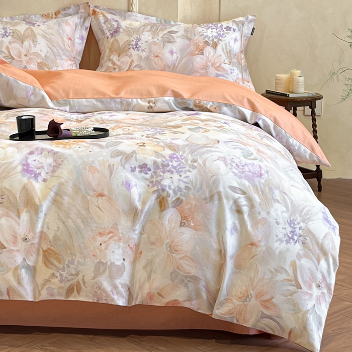 91家纺网 家纺一手货源 找家纺 （总）禾时 2025新款全棉超柔数码印花磨毛四件套（32x21磨毛）