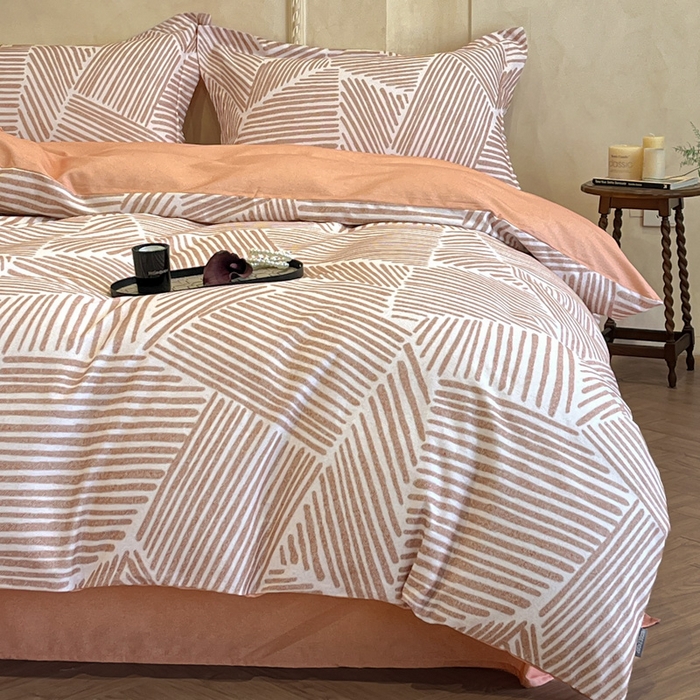 91家纺网 家纺一手货源 找家纺 （总）禾时 2025新款全棉超柔数码印花磨毛四件套（32x21磨毛）