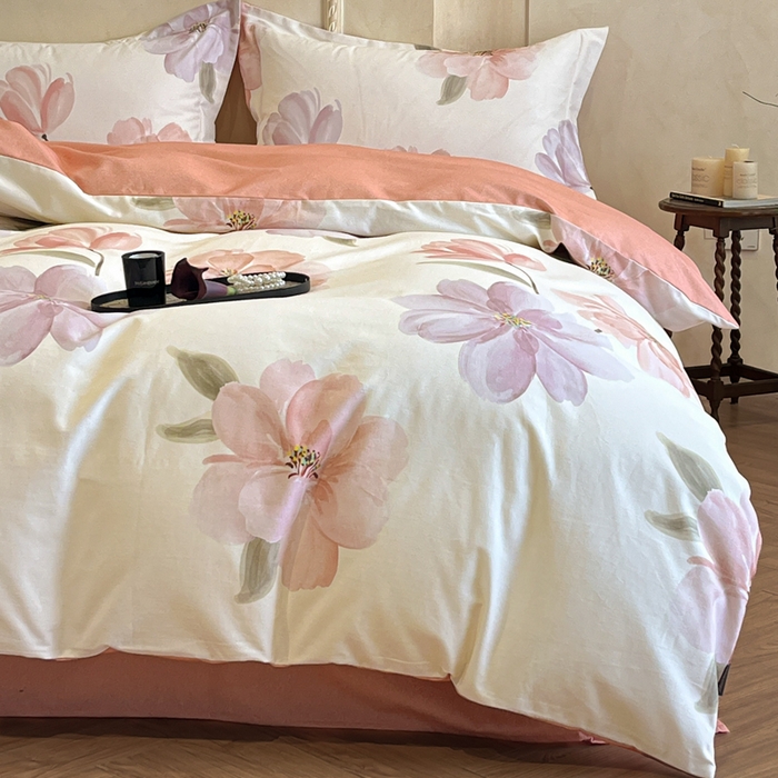 91家纺网 家纺一手货源 找家纺 （总）禾时 2025新款全棉超柔数码印花磨毛四件套（32x21磨毛）