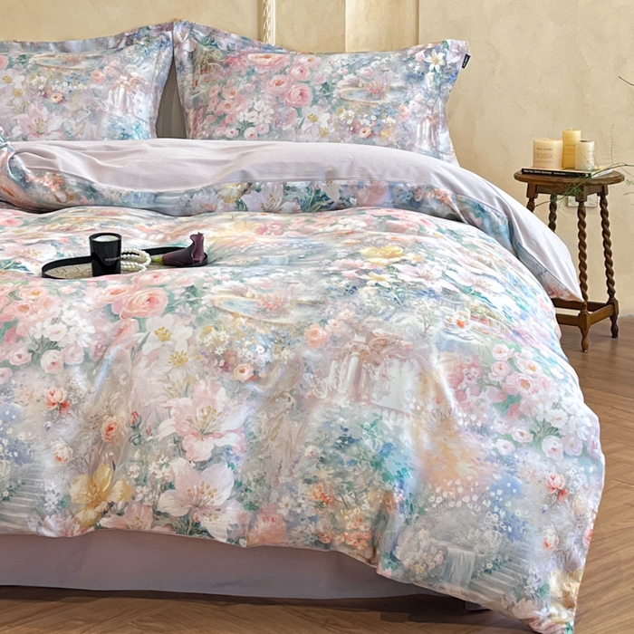 91家纺网 家纺一手货源 找家纺 （总）禾时 2025新款全棉超柔数码印花磨毛四件套（32x21磨毛）