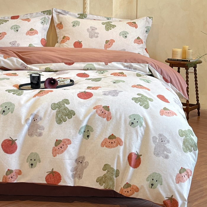 91家纺网 家纺一手货源 找家纺 （总）禾时 2025新款全棉超柔数码印花磨毛四件套（32x21磨毛）