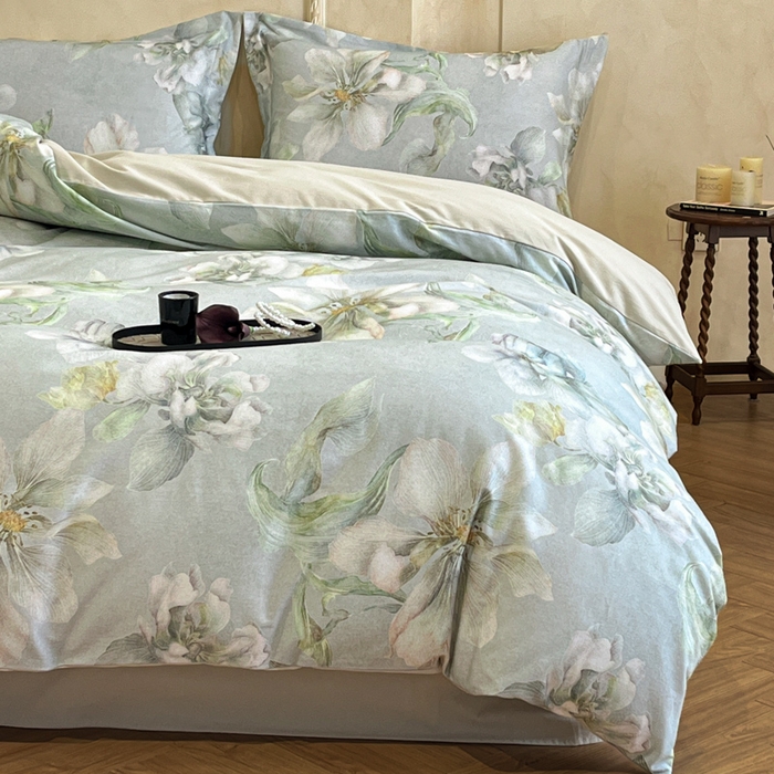 91家纺网 家纺一手货源 找家纺 （总）禾时 2025新款全棉超柔数码印花磨毛四件套（32x21磨毛）