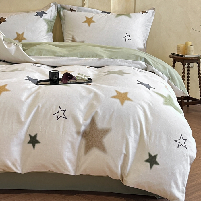 91家纺网 家纺一手货源 找家纺 （总）禾时 2025新款全棉超柔数码印花磨毛四件套（32x21磨毛）