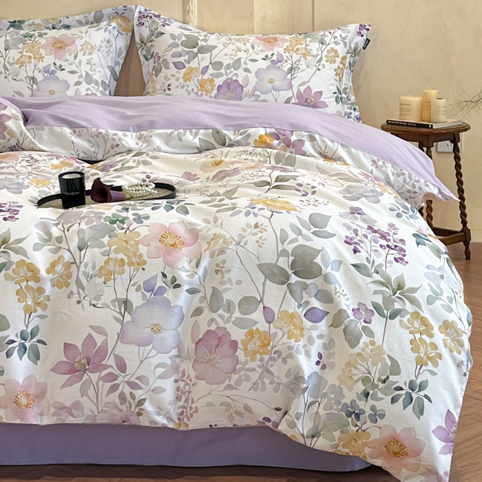 91家纺网 家纺一手货源 找家纺 （总）禾时 2025新款全棉超柔数码印花磨毛四件套（32x21磨毛）