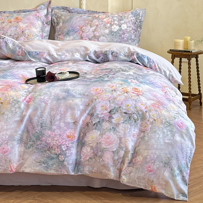 91家纺网 家纺一手货源 找家纺 （总）禾时 2025新款全棉超柔数码印花磨毛四件套（32x21磨毛）