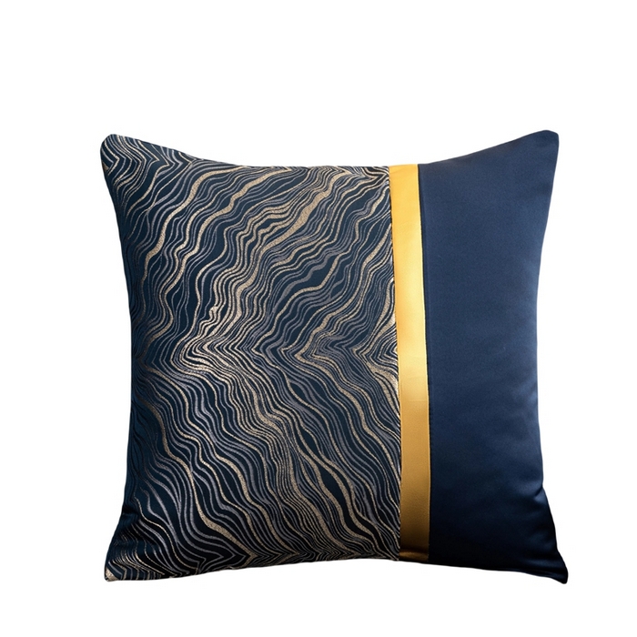 91家纺网 家纺一手货源 找家纺 新奇异 2025新款新中式肌理纹抱枕 丝澜云影-孔雀蓝