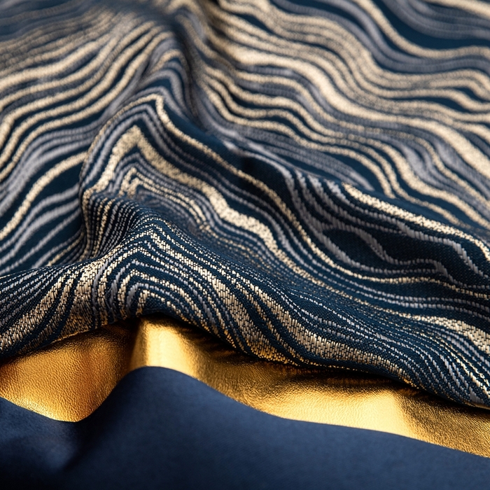 91家纺网 家纺一手货源 找家纺 新奇异 2025新款新中式肌理纹抱枕 丝澜云影-孔雀蓝