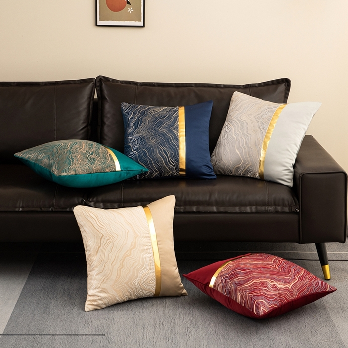 91家纺网 家纺一手货源 找家纺 新奇异 2025新款新中式肌理纹抱枕 组合图仅供展示