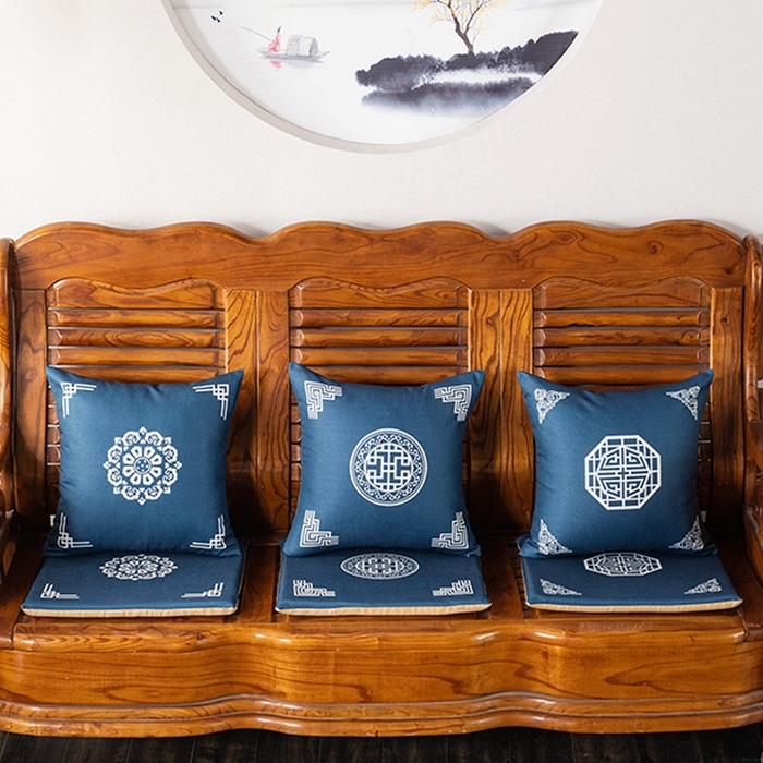 91家纺网 家纺一手货源 找家纺 （总）新奇异 2025新款高弹pp棉新中式坐垫+抱枕