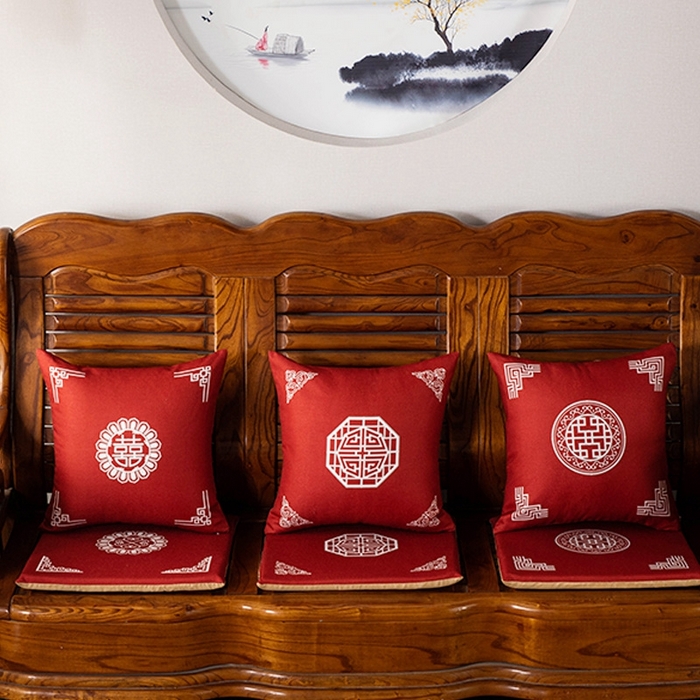 91家纺网 家纺一手货源 找家纺 （总）新奇异 2025新款高弹pp棉新中式坐垫+抱枕