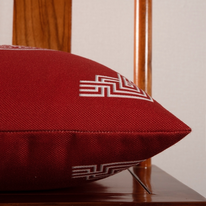 91家纺网 家纺一手货源 找家纺 新奇异 2025新款高弹pp棉新中式坐垫+抱枕 洪福齐天-红