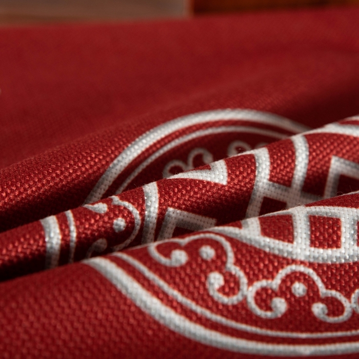 91家纺网 家纺一手货源 找家纺 新奇异 2025新款高弹pp棉新中式坐垫+抱枕 洪福齐天-红