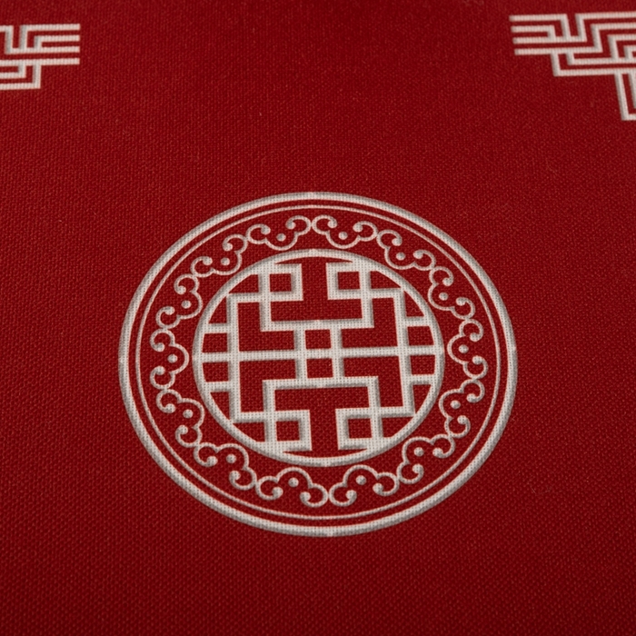 91家纺网 家纺一手货源 找家纺 新奇异 2025新款高弹pp棉新中式坐垫+抱枕 洪福齐天-红