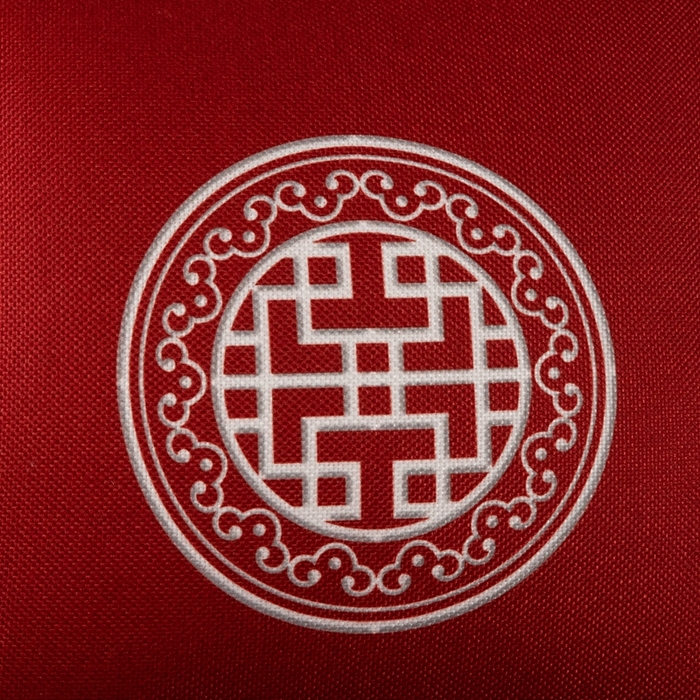 91家纺网 家纺一手货源 找家纺 新奇异 2025新款高弹pp棉新中式坐垫+抱枕 洪福齐天-红