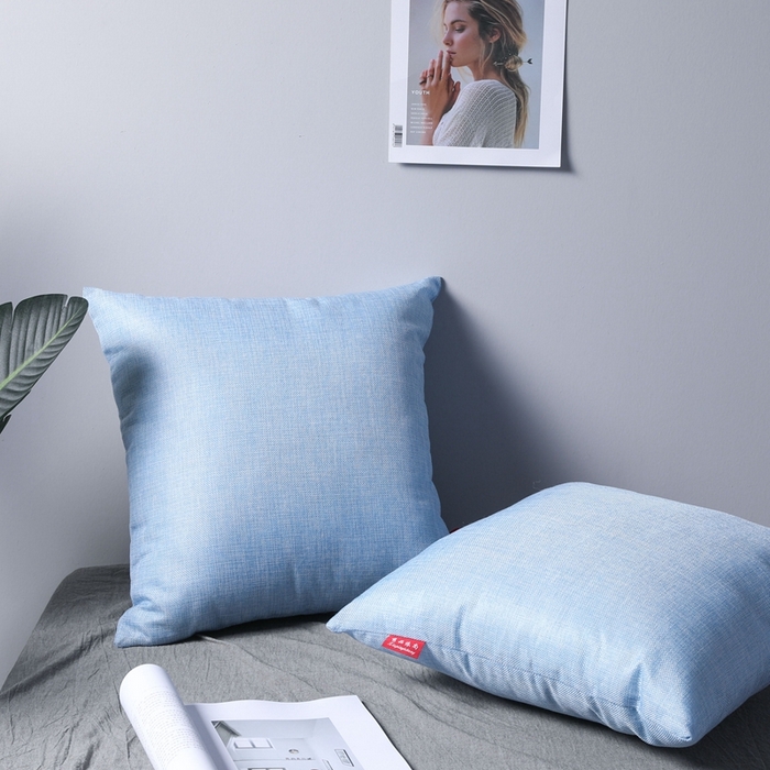 91家纺网 家纺一手货源 找家纺 （总）新奇异 2025新款涤麻纯色抱枕靠垫 （支持定制）